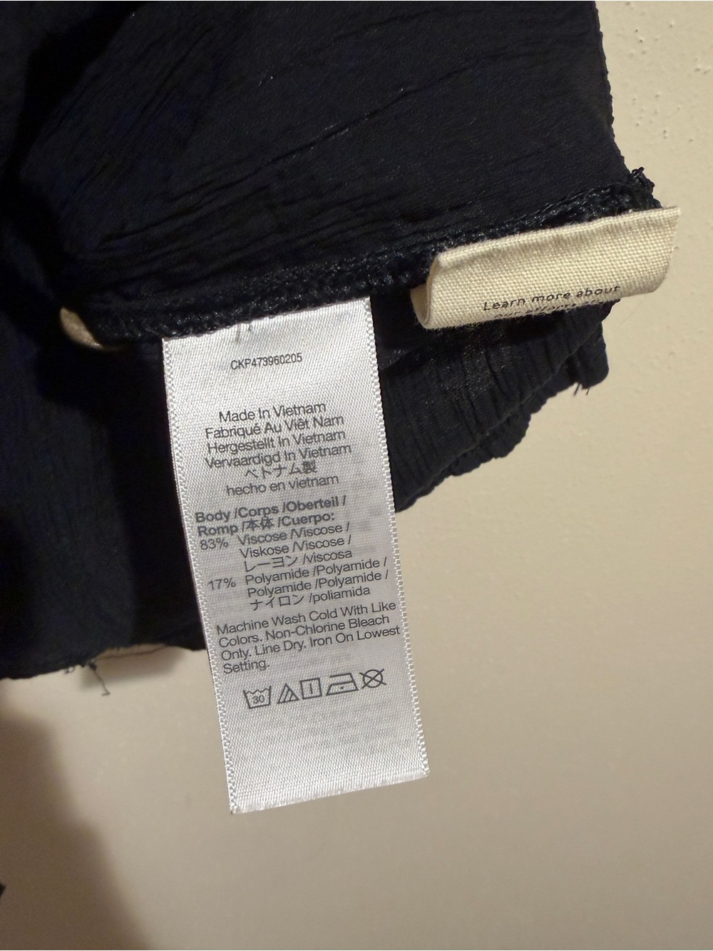 Madewell Notched V-Neck Button-Up Top Short Sleeve Black Size Medium NL056 - Picture 12 of 14